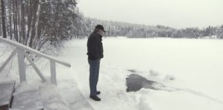 Elderly Man Waits Every Day For His Friend To Crawl Out Of Here And Greet Him
