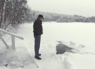 Elderly Man Waits Every Day For His Friend To Crawl Out Of Here And Greet Him