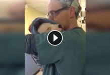 Nervous Puppy Wont Stop Crying, But Look Closely At The Vet. Incredible…